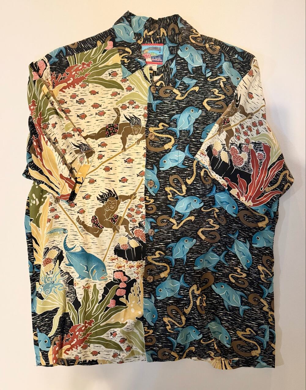 Joe Kealoha Reyn Spooner Hawaiian Shirt Mens M Dietrich Varez Reef Fish Vintage